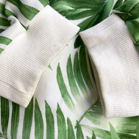 Forever 21 Tropical Bomber Jacket Women 3X Green Coastal Outdoor Golf Athleisure - Picture 5 of 7